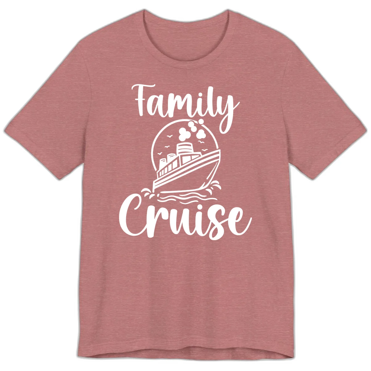Family Cruise Adventure Ship Premium T-Shirt in Heather Mauve
