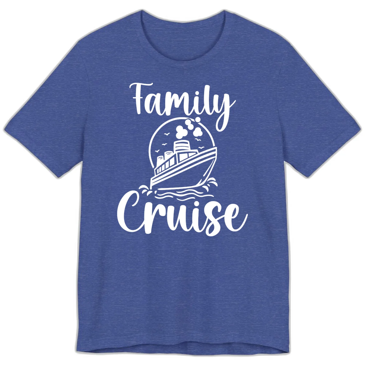 Family Cruise Adventure Ship Premium T-Shirt in Heather True Royal