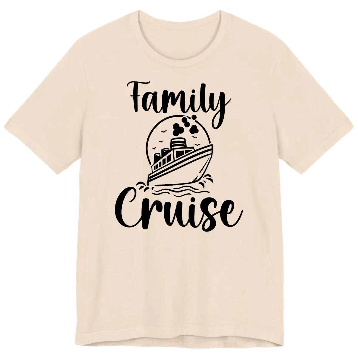 Family Cruise Adventure Ship Premium T-Shirt in Soft Cream