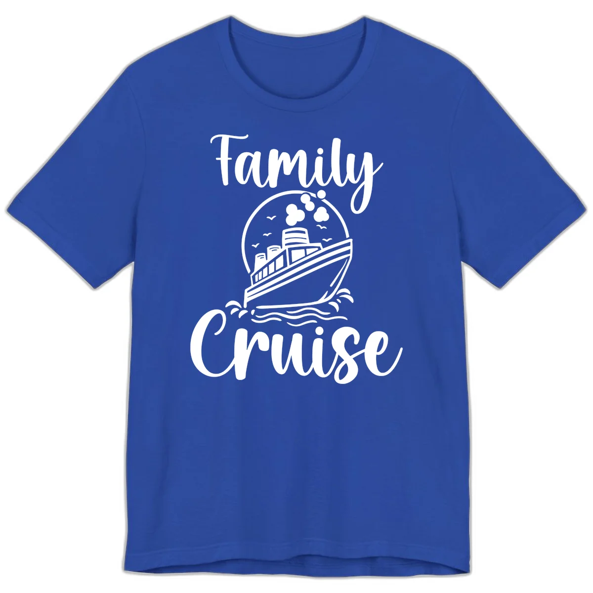 Family Cruise Adventure Ship Premium T-Shirt in True Royal