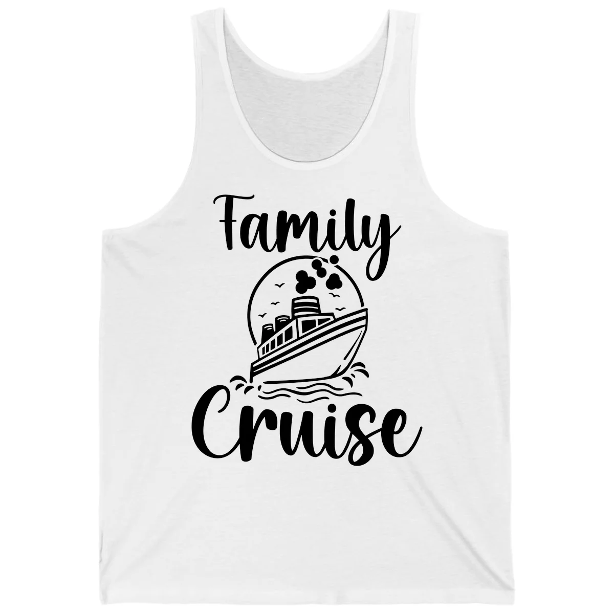 Family Cruise Adventure Ship Unisex Tank Top in White