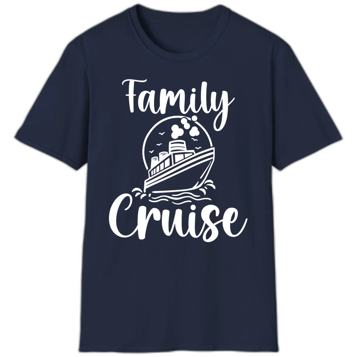 Family Cruise Adventure Ship Classic T-Shirt in Navy