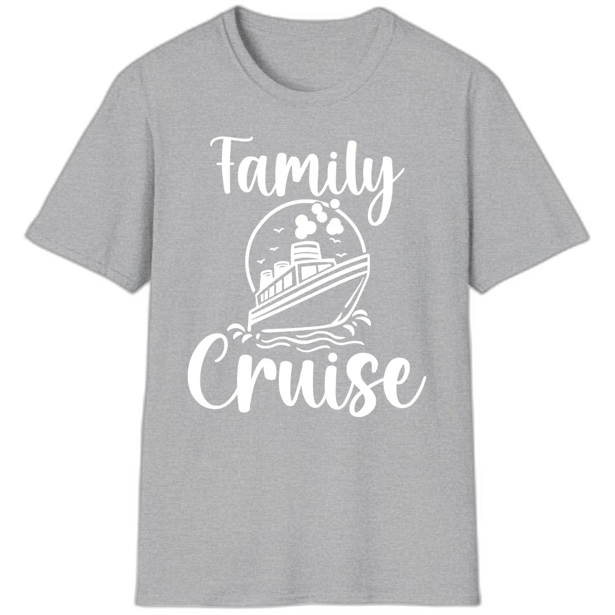 Family Cruise Adventure Ship Classic T-Shirt in Sport Grey