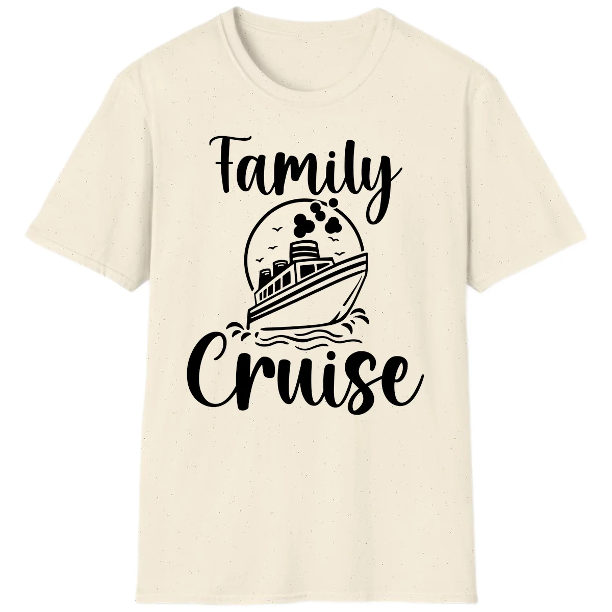 Family Cruise Adventure Ship Classic T-Shirt in Natural