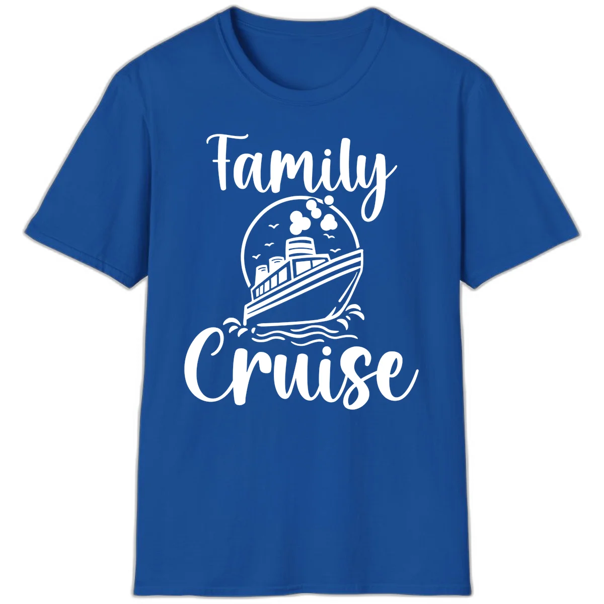 Family Cruise Adventure Ship Classic T-Shirt in Royal