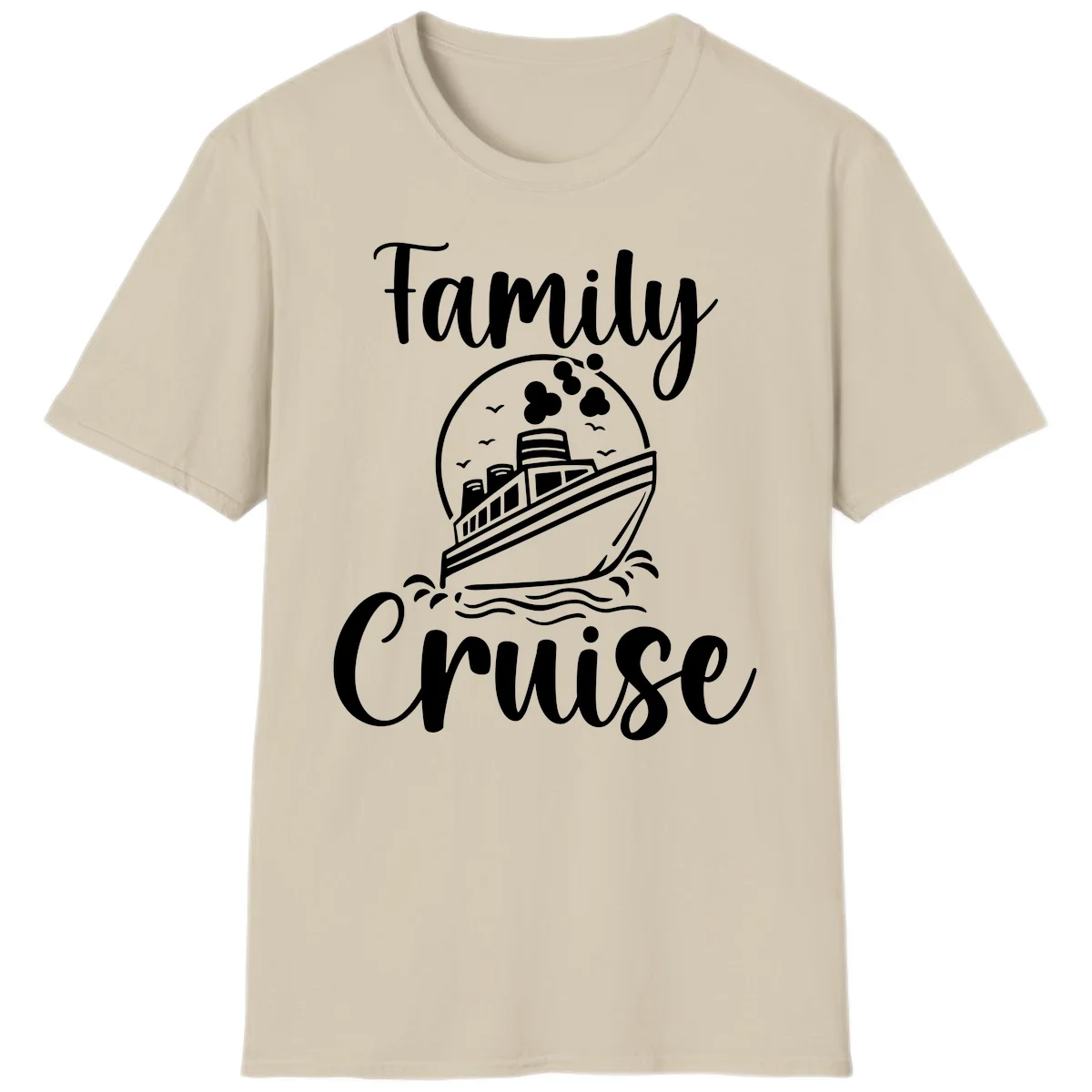 Family Cruise Adventure Ship Classic T-Shirt in Sand