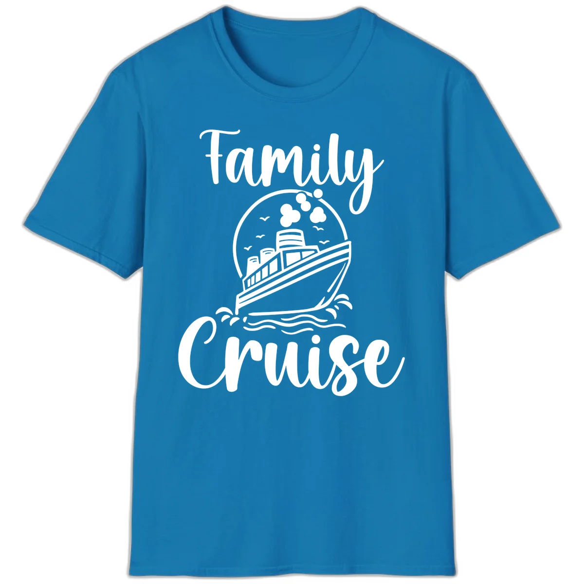 Family Cruise Adventure Ship Classic T-Shirt in Sapphire