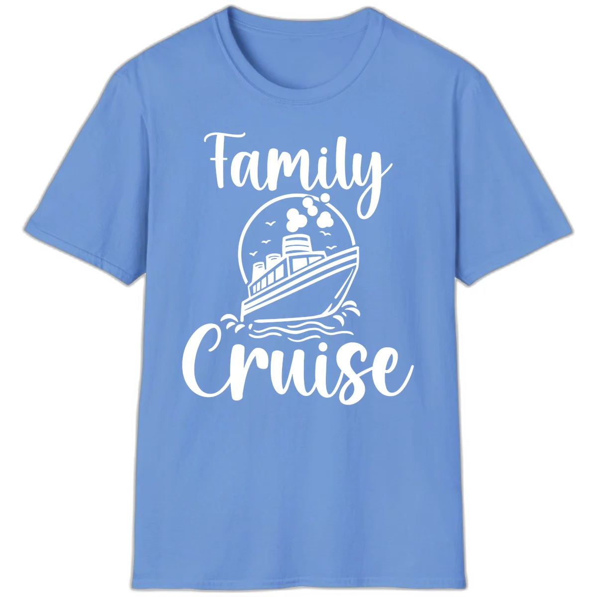 Family Cruise Adventure Ship Classic T-Shirt in Carolina Blue