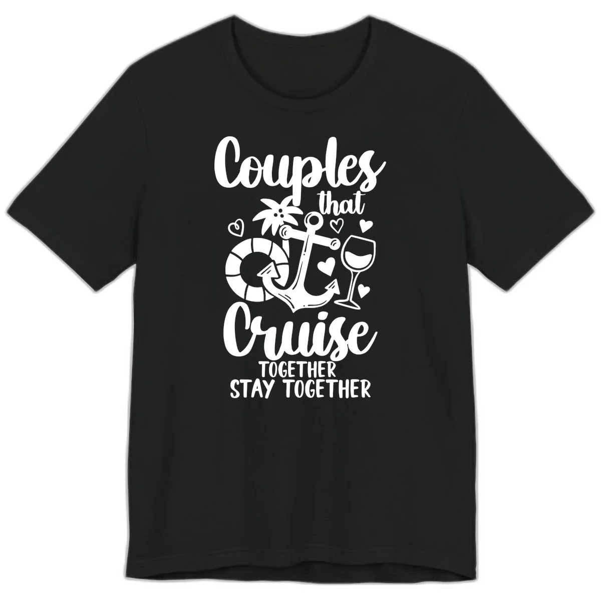 Couples That Cruise Together Premium T-Shirt in Black