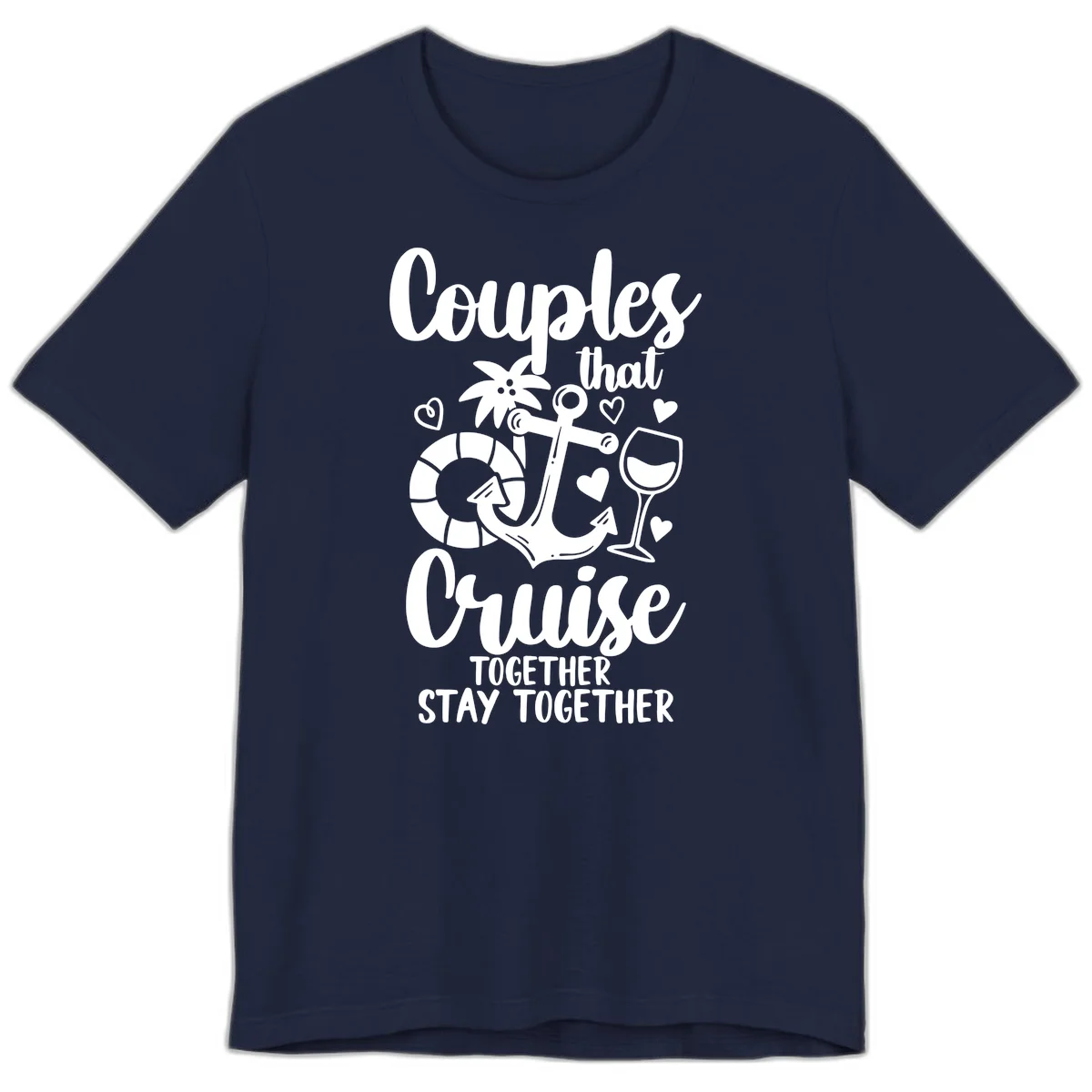 Couples That Cruise Together Premium T-Shirt in Navy
