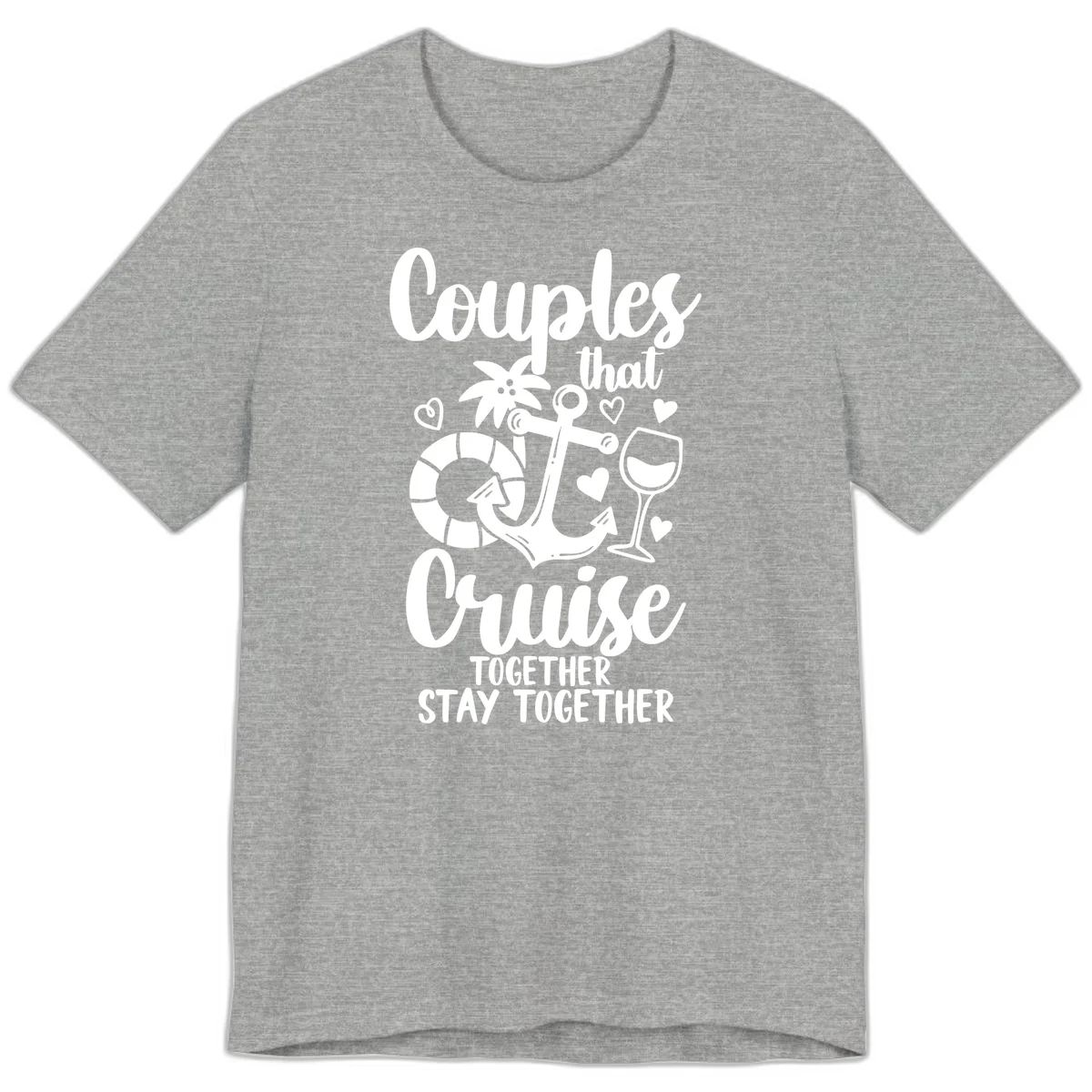 Couples That Cruise Together Premium T-Shirt in Athletic Heather