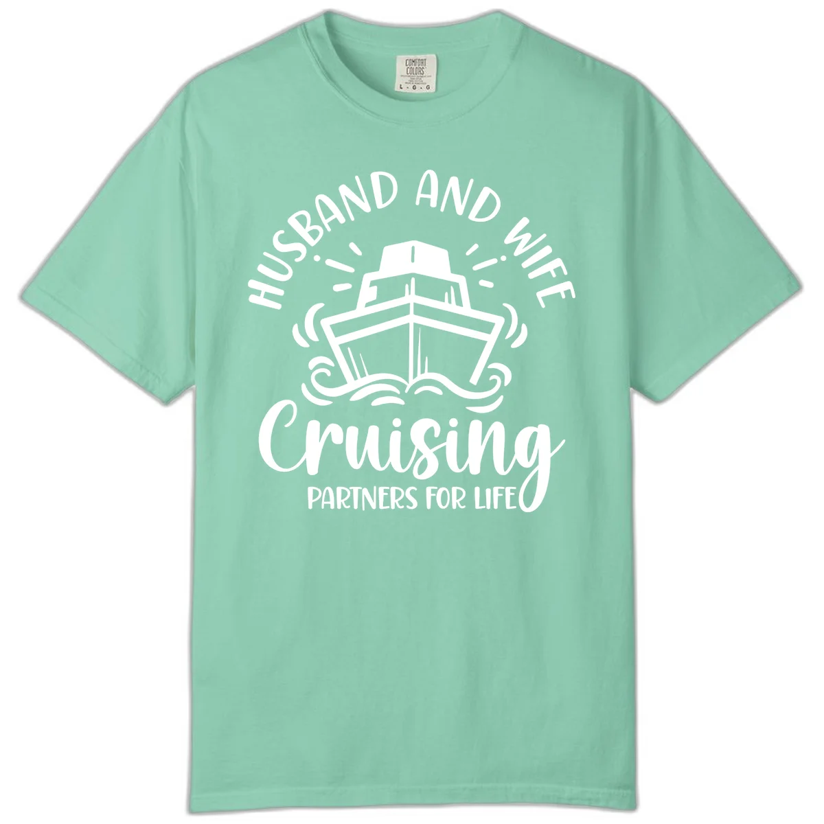 Husband And Wife Cruising Partners Comfort Color in Island Reef