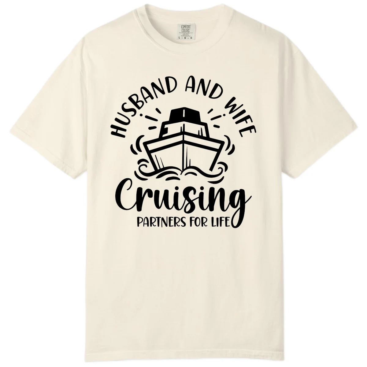 Husband And Wife Cruising Partners Comfort Color in Ivory