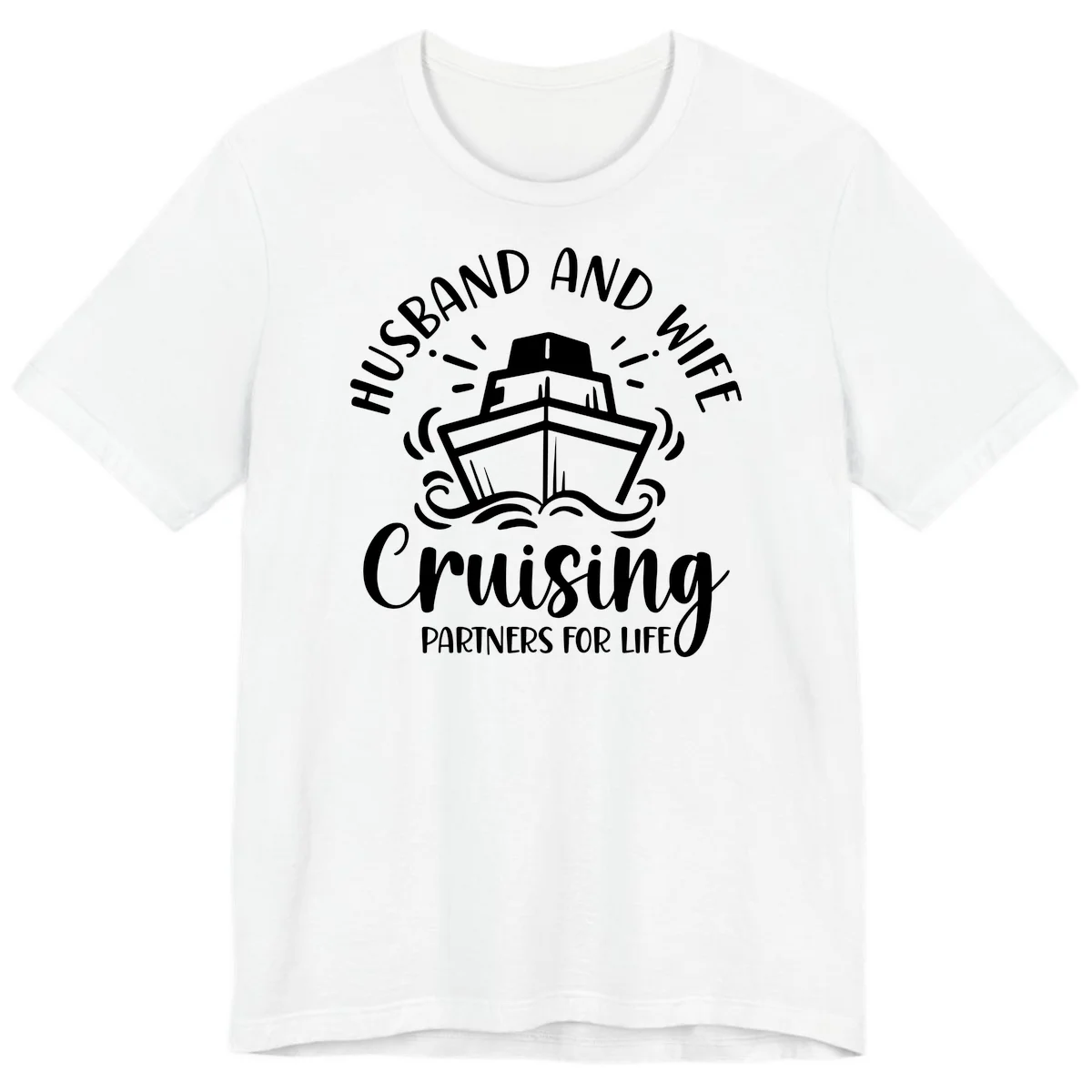 Husband And Wife Cruising Partners Premium T-Shirt in White