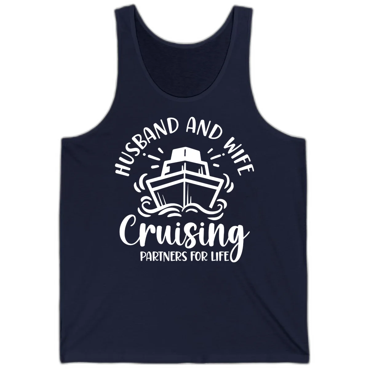 Husband And Wife Cruising Partners Tank in Navy