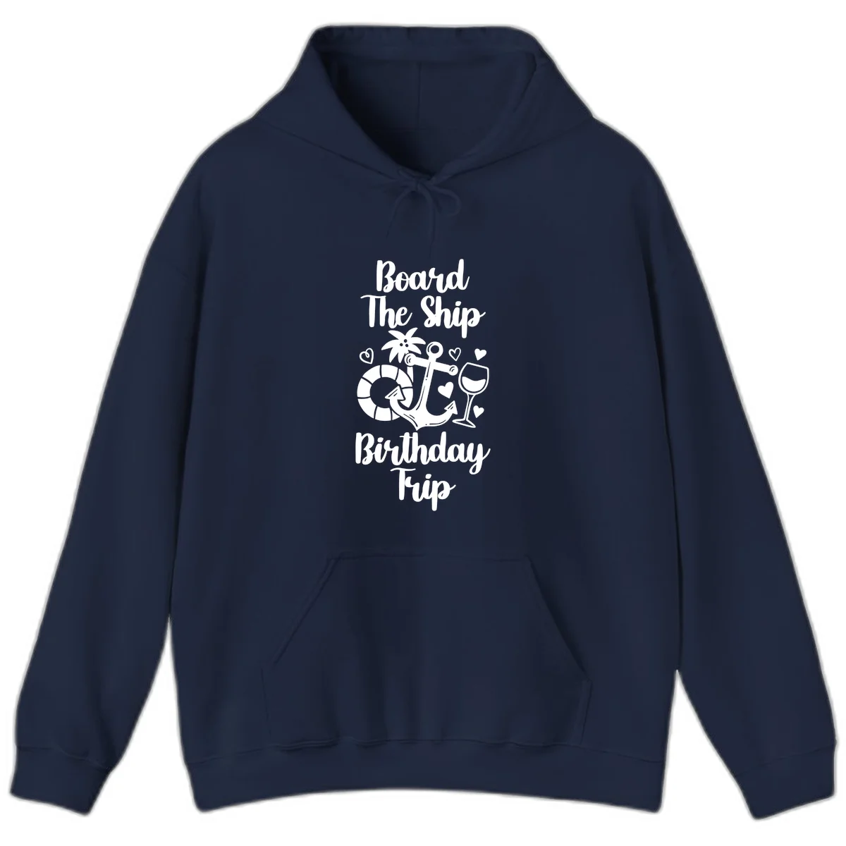 Board The Ship Birthday Trip Hoodie in Navy