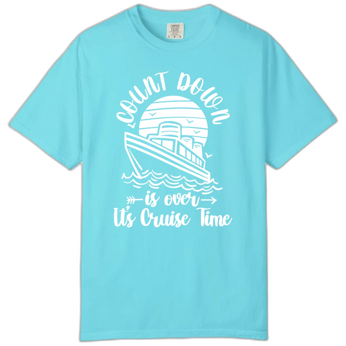 Lobster Do You Want Us Over Cruise Time Comfort Color in Lagoon Blue