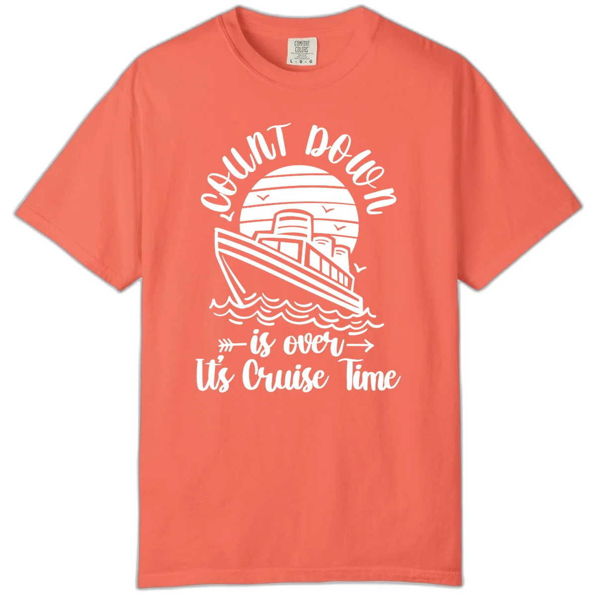 Lobster Do You Want Us Over Cruise Time Comfort Color in Bright Salmon