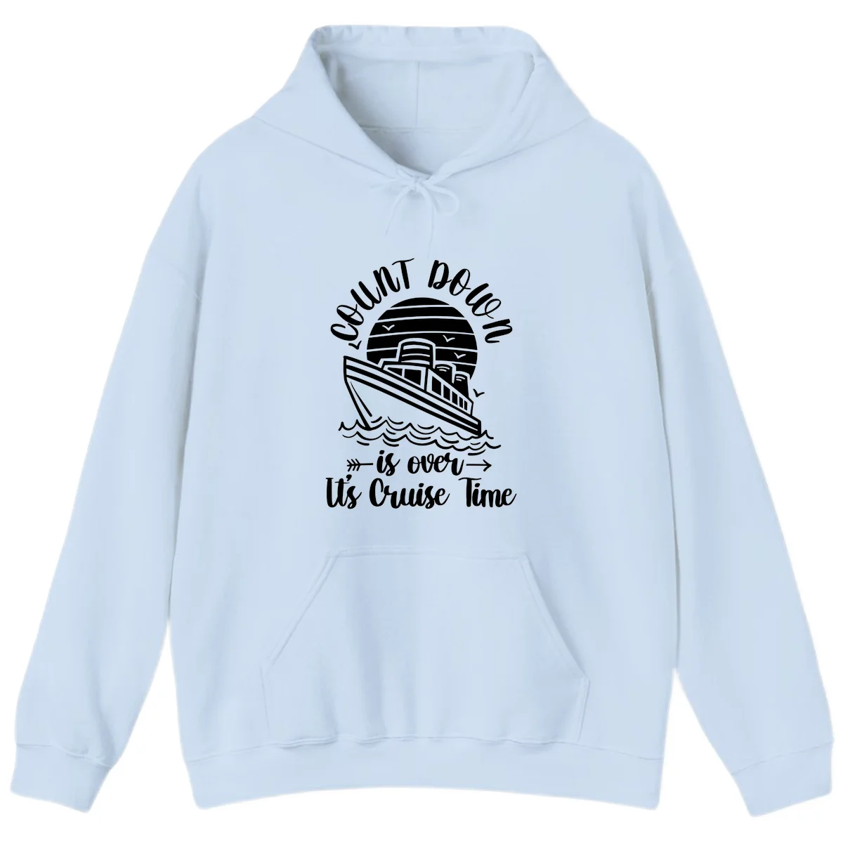 Lobster Do You Want Us Over Cruise Time Hoodie in Light Blue