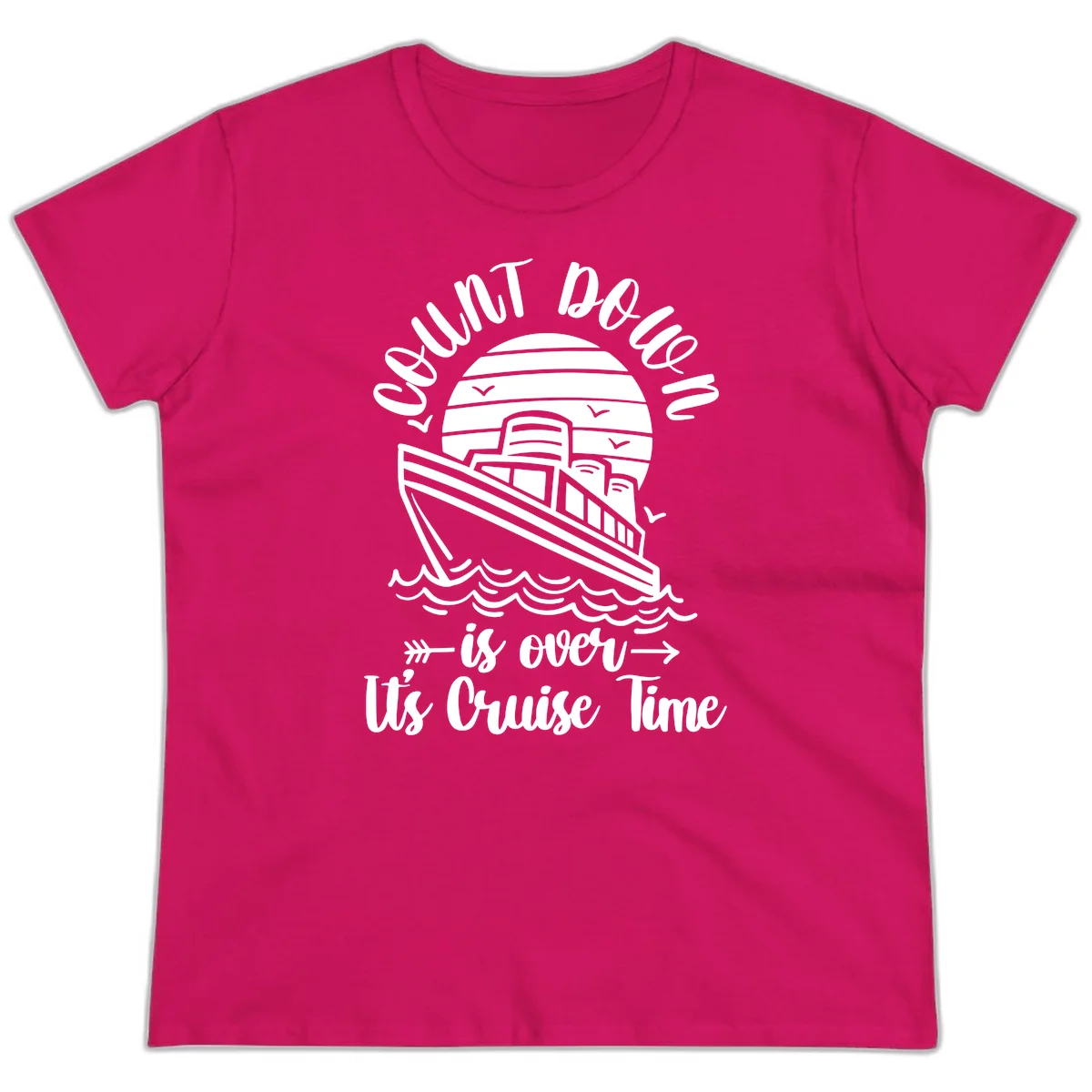Lobster Do You Want Us Over Cruise Time Ladies Tee in Heliconia