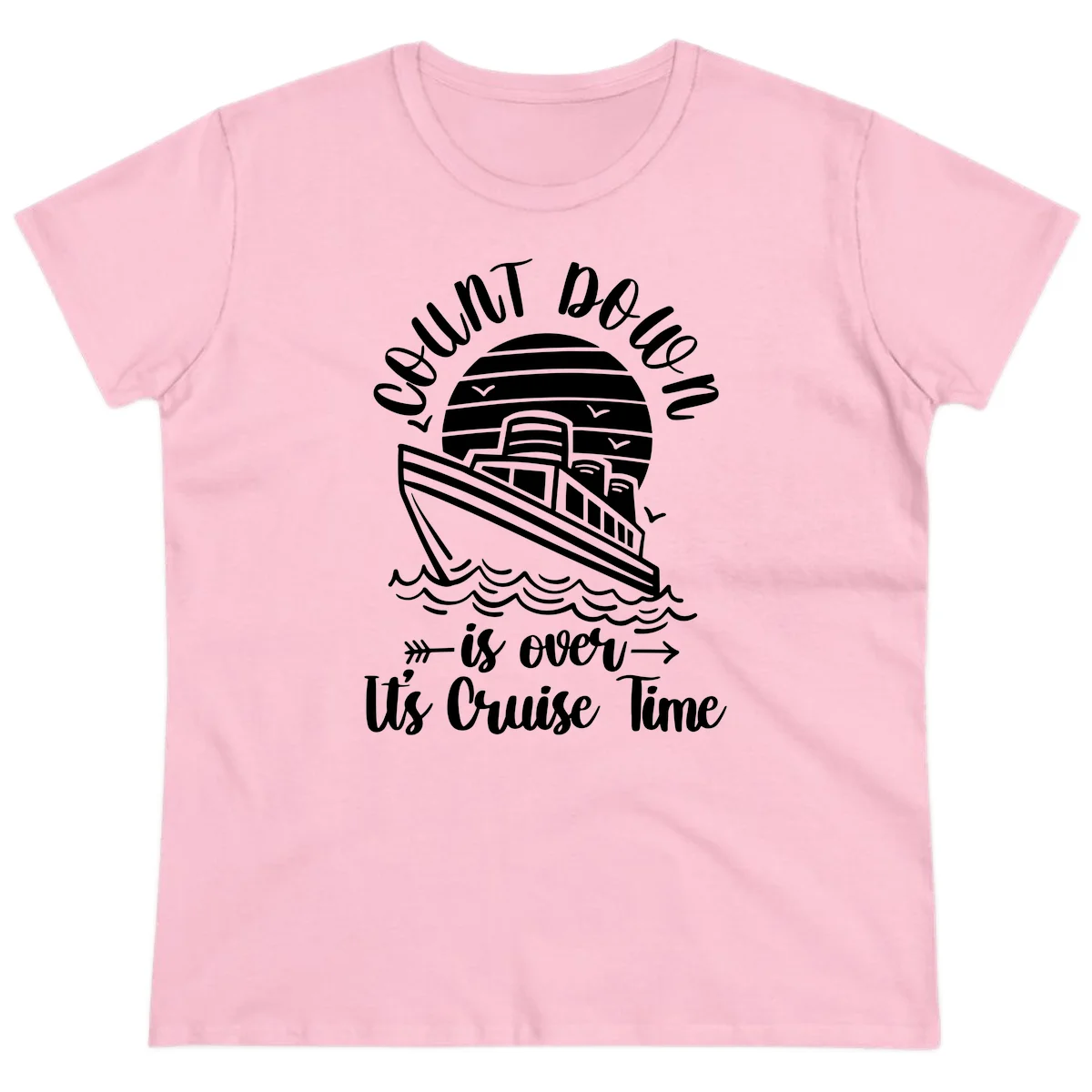 Lobster Do You Want Us Over Cruise Time Ladies Tee in Light Pink