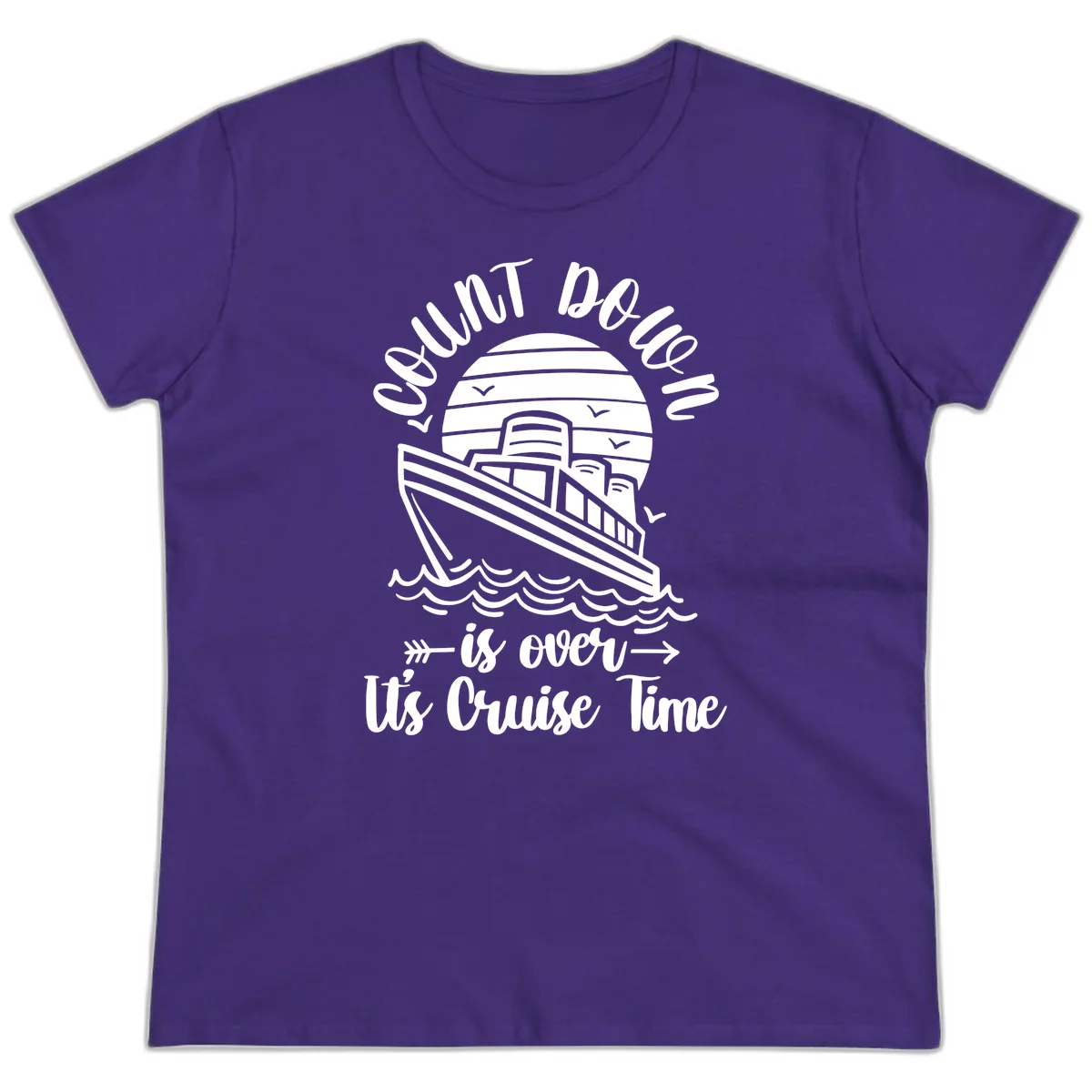 Lobster Do You Want Us Over Cruise Time Ladies Tee in Purple