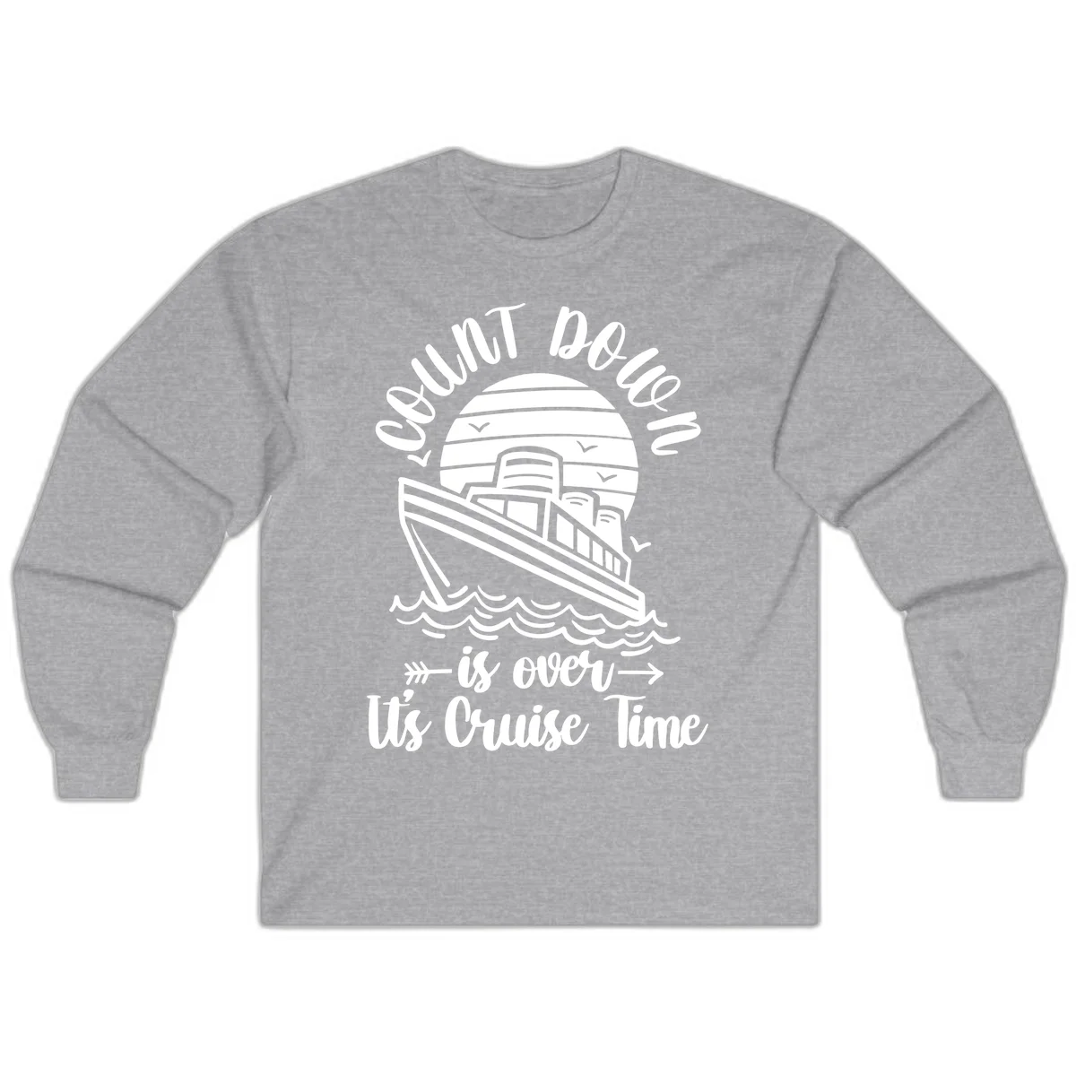 Lobster Do You Want Us Over Cruise Time Long Sleeve in Sport Grey