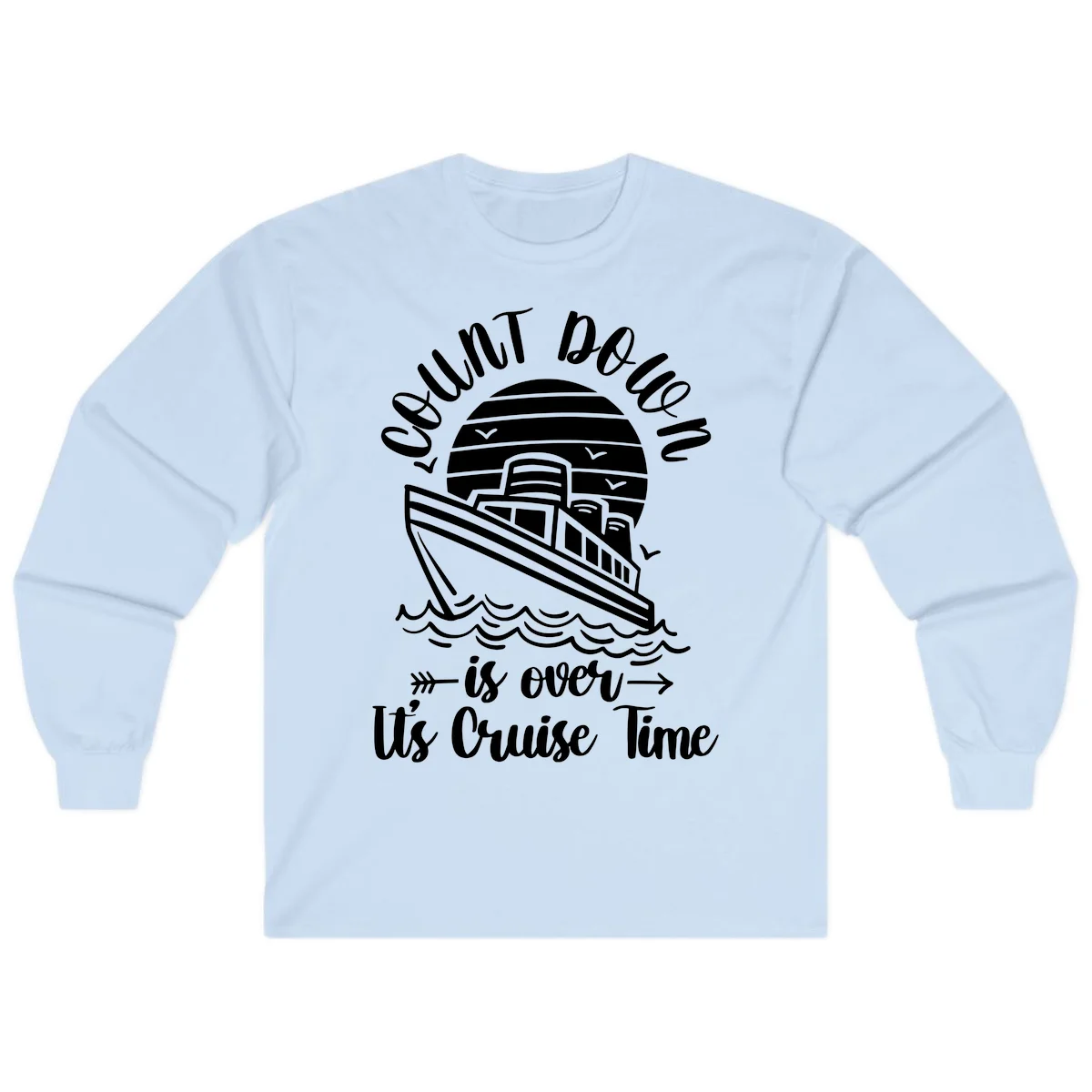 Lobster Do You Want Us Over Cruise Time Long Sleeve in Light Blue