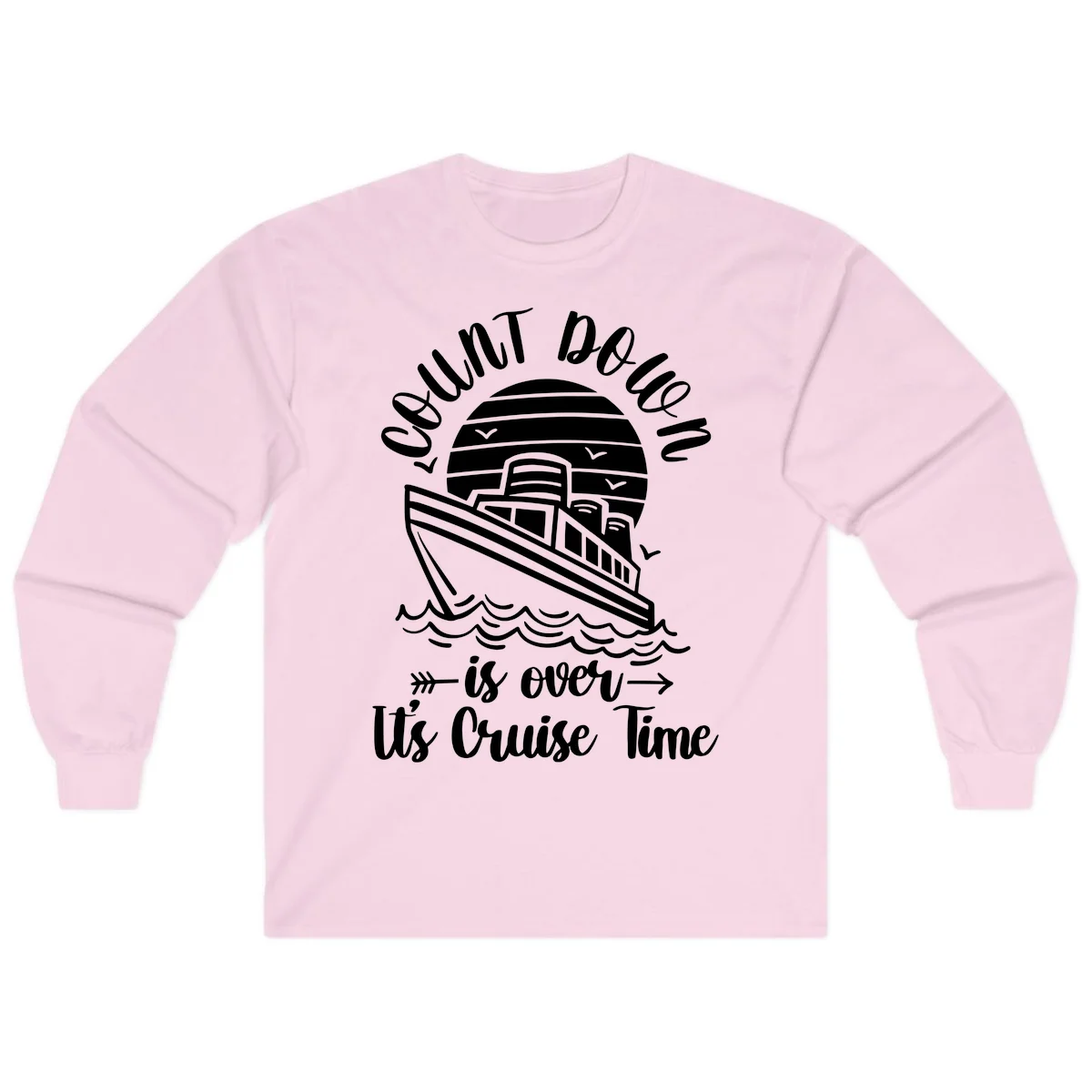 Lobster Do You Want Us Over Cruise Time Long Sleeve in Light Pink