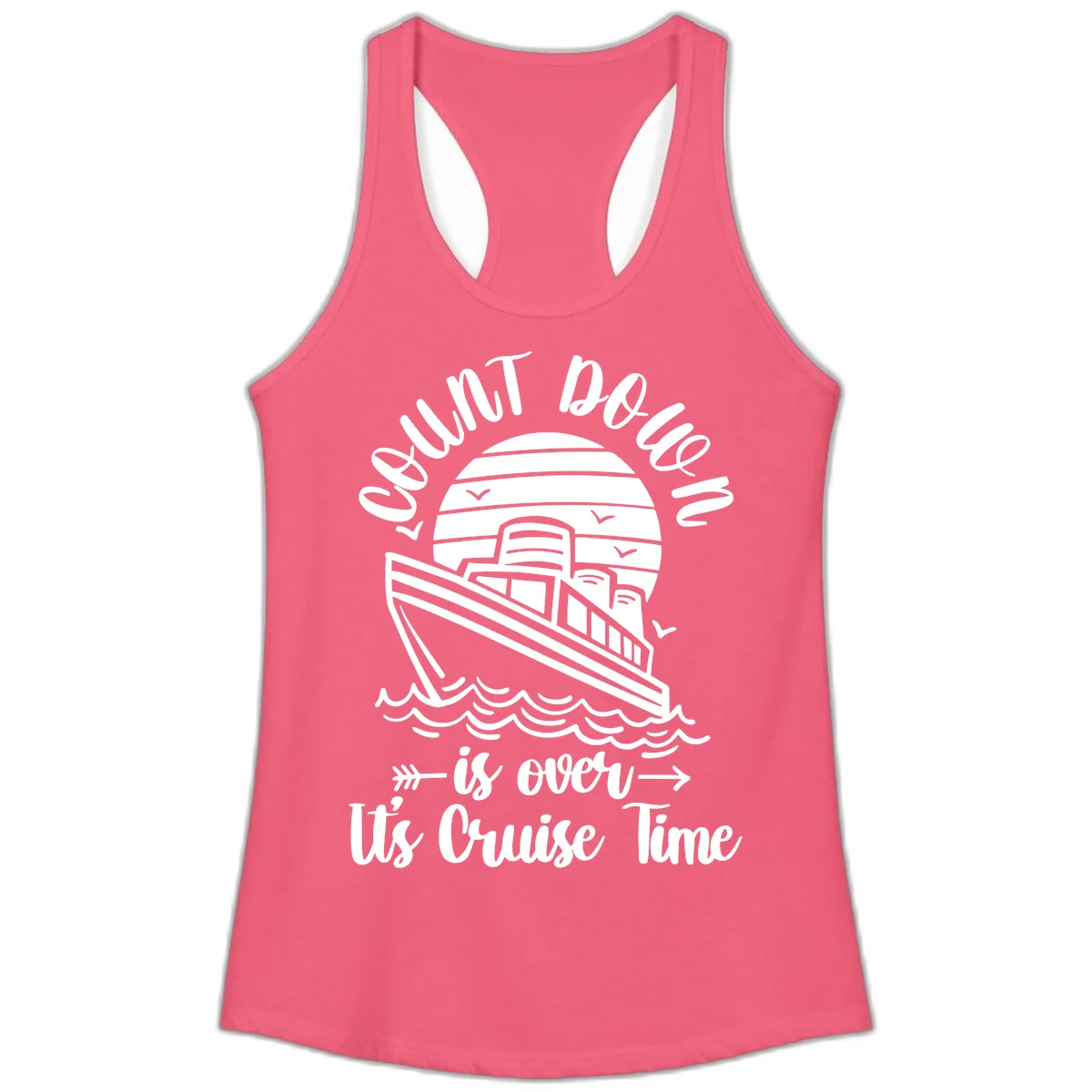 Lobster Do You Want Us Over Cruise Time Ladies Tank in Hot Pink
