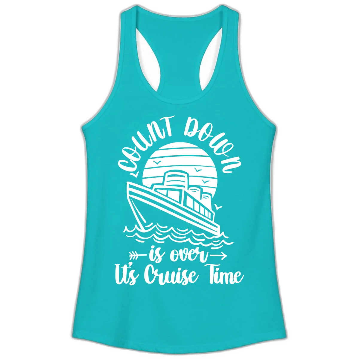 Lobster Do You Want Us Over Cruise Time Ladies Tank in Tahiti Blue