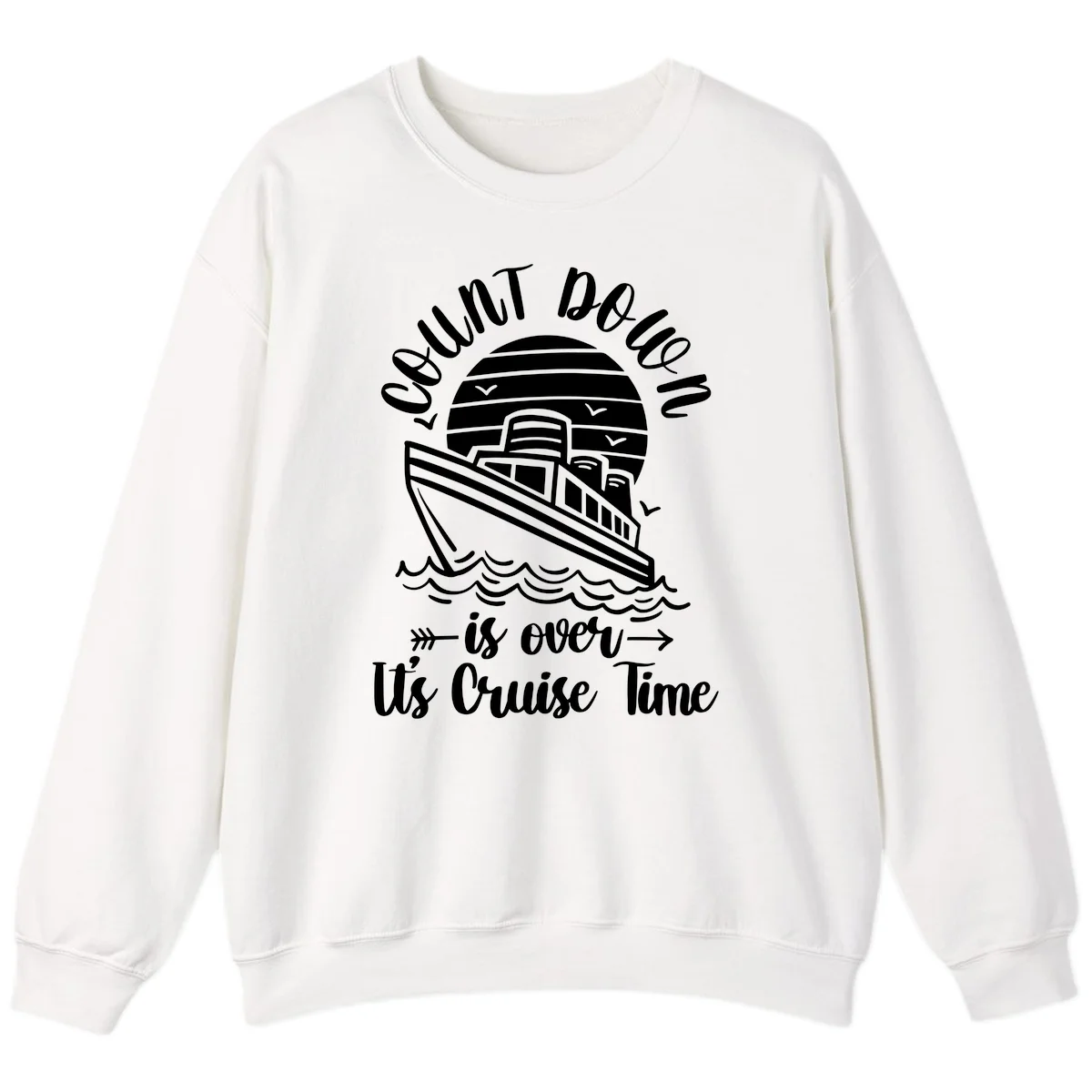 Lobster Do You Want Us Over Cruise Time Sweatshirt in White