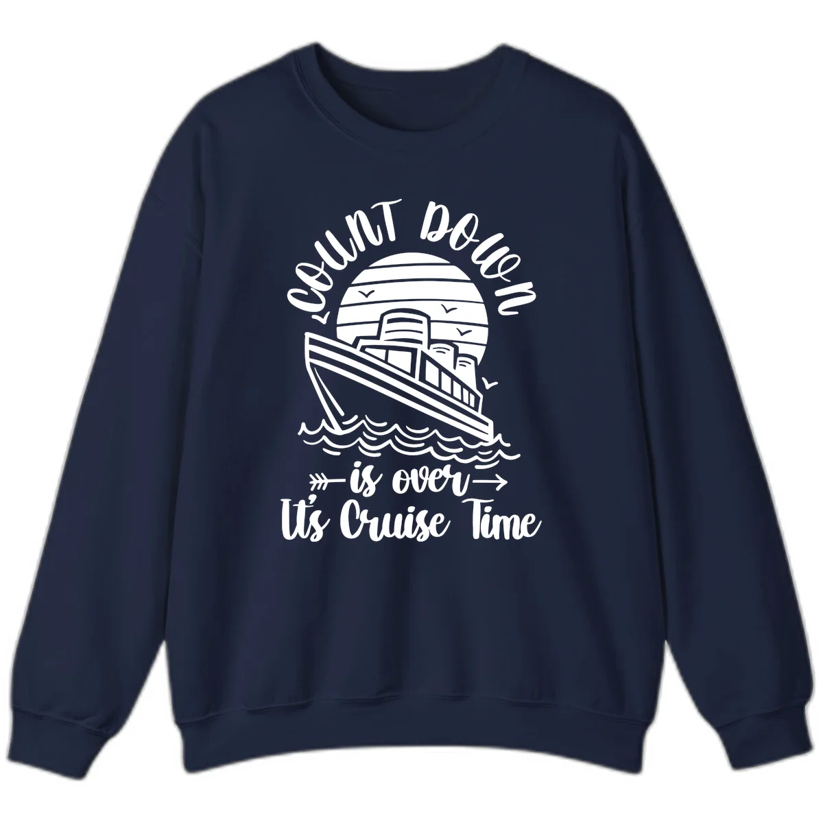 Lobster Do You Want Us Over Cruise Time Sweatshirt in Navy