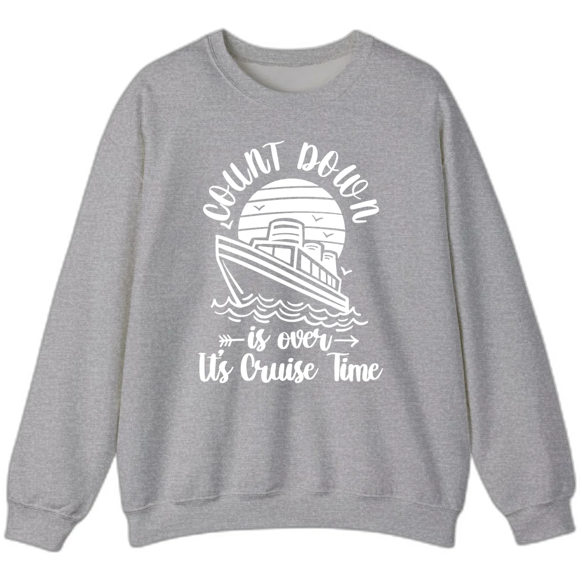 Lobster Do You Want Us Over Cruise Time Sweatshirt in Sport Grey