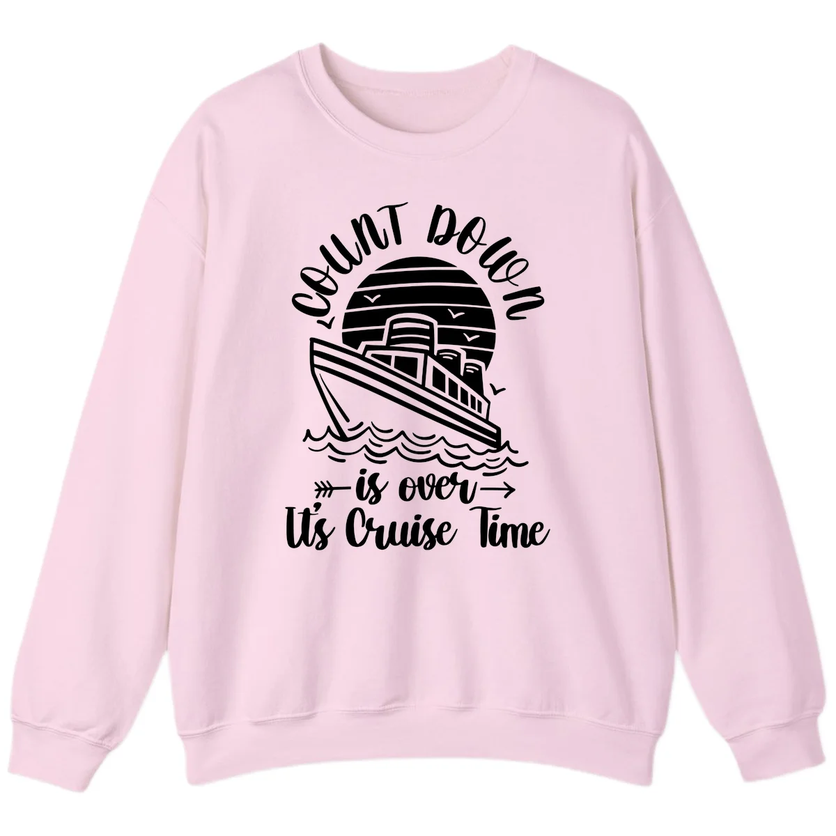 Lobster Do You Want Us Over Cruise Time Sweatshirt in Light Pink
