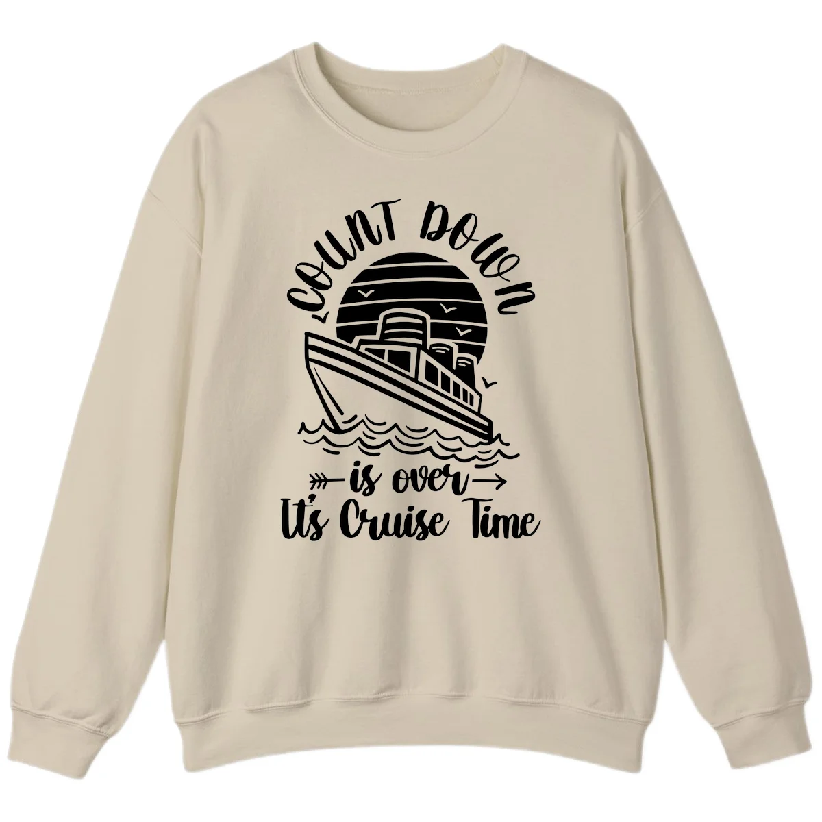 Lobster Do You Want Us Over Cruise Time Sweatshirt in Sand