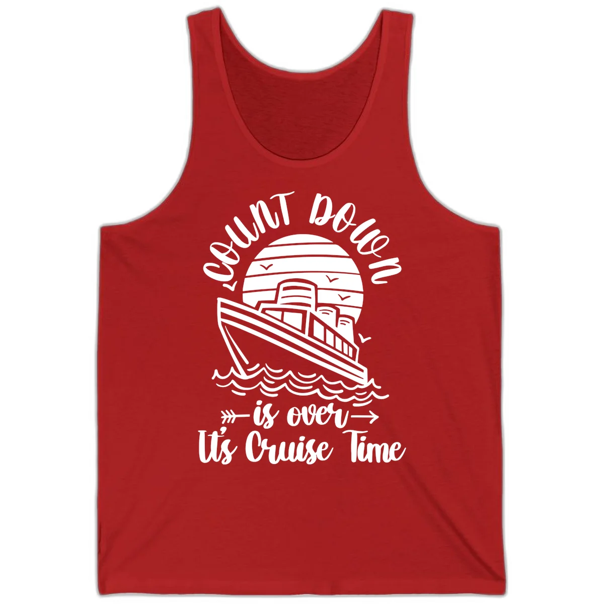 Lobster Do You Want Us Over Cruise Time Tank in Red