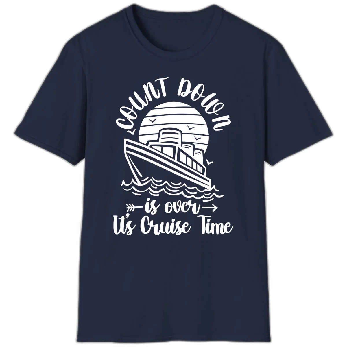 Lobster Do You Want Us Over Cruise Time T-Shirt in Navy