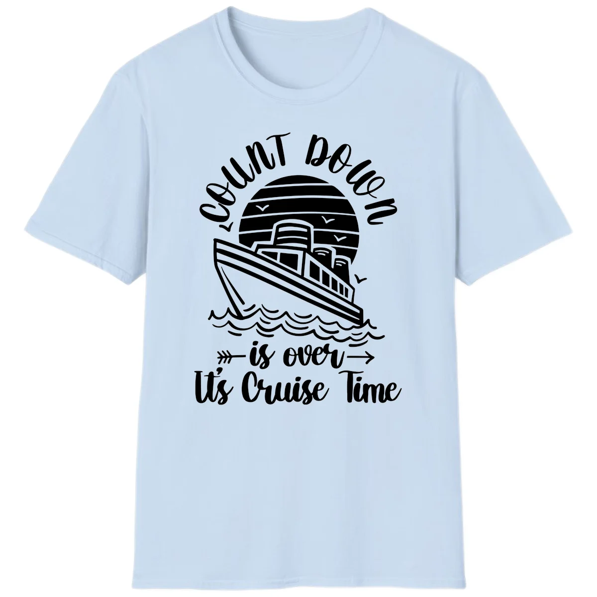 Lobster Do You Want Us Over Cruise Time T-Shirt in Light Blue