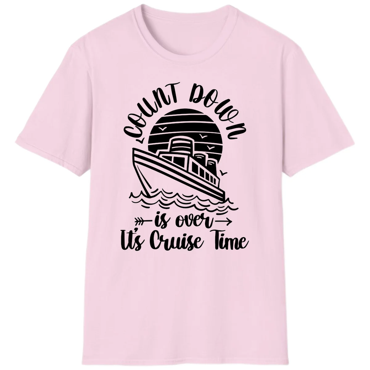 Lobster Do You Want Us Over Cruise Time T-Shirt in Light Pink