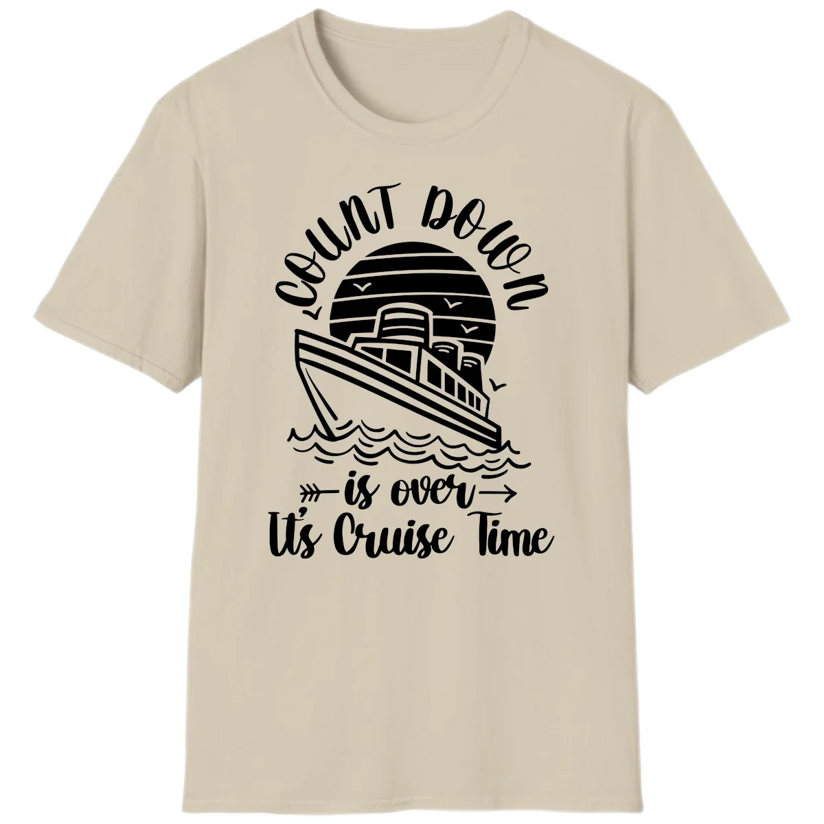 Lobster Do You Want Us Over Cruise Time T-Shirt in Sand