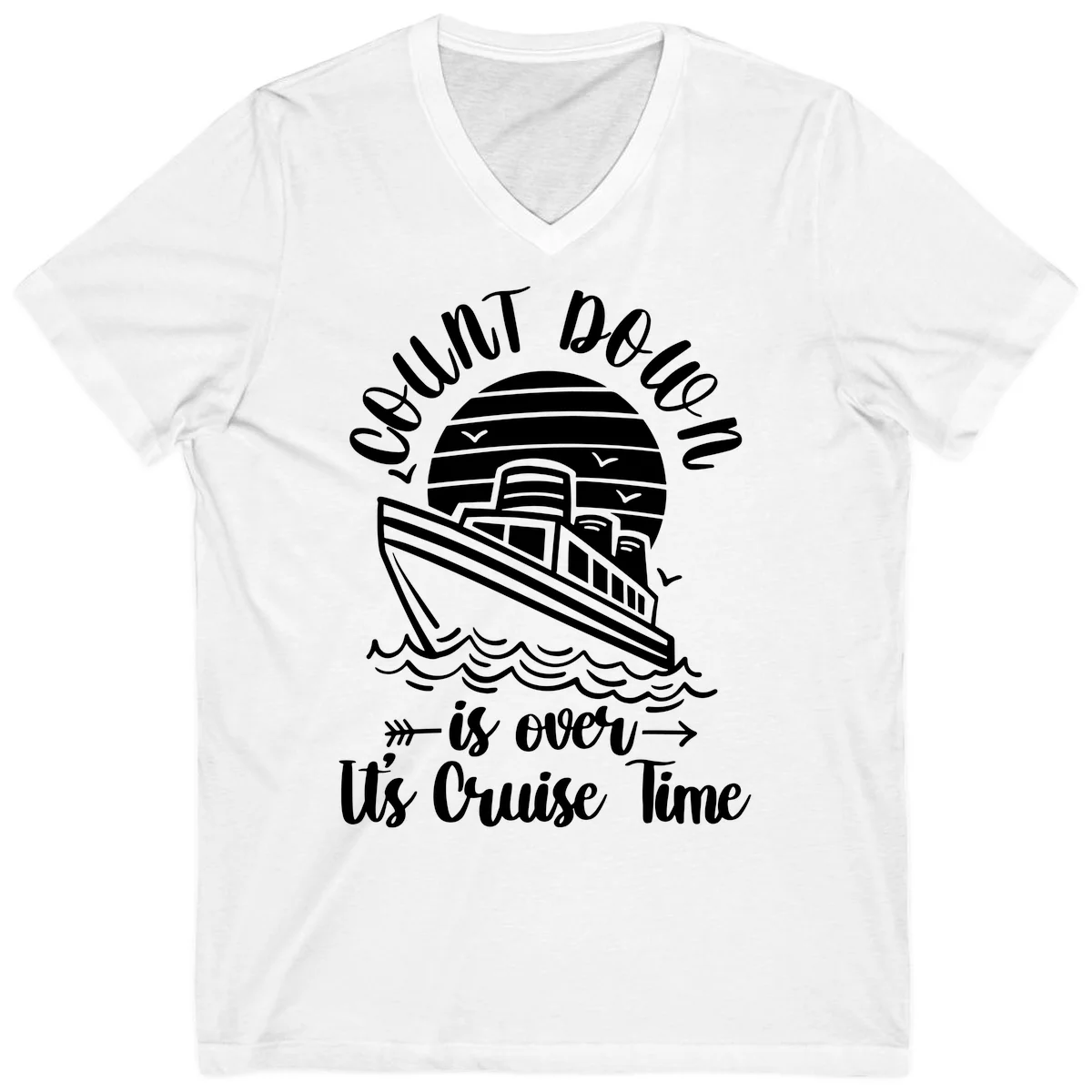 Lobster Do You Want Us Over Cruise Time V-Neck in White