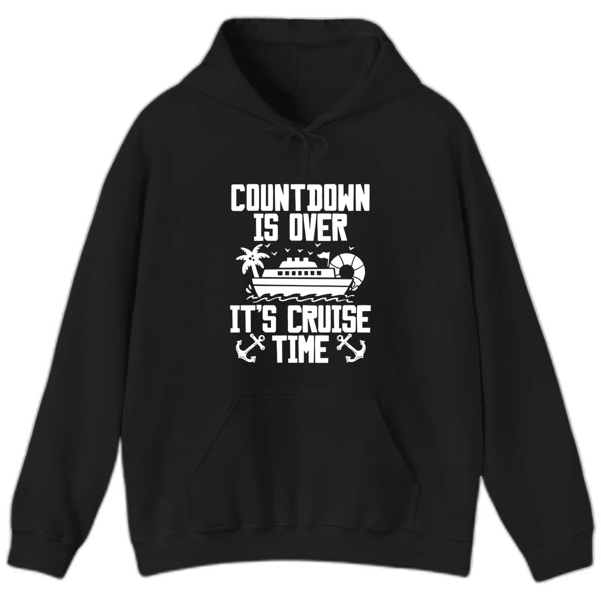 Countdown Is Over It's Cruise Time Hoodie in Black