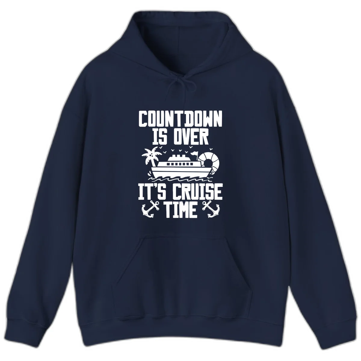 Countdown Is Over It's Cruise Time Hoodie in Navy