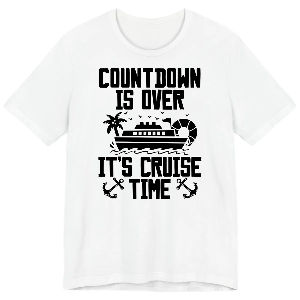 Countdown Is Over It's Cruise Time Premium T-Shirt in White
