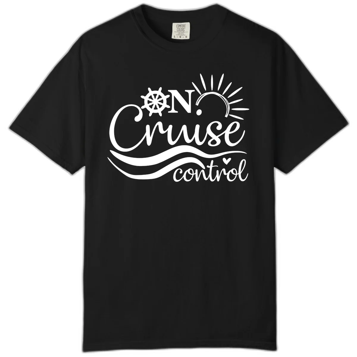 On Cruise Control Comfort Colors T-Shirt in Black