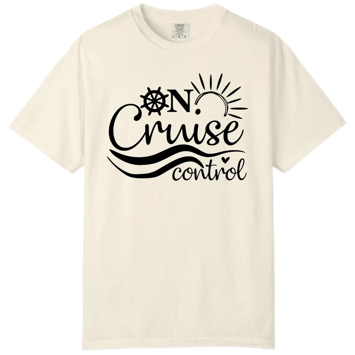 On Cruise Control Comfort Colors T-Shirt in Ivory
