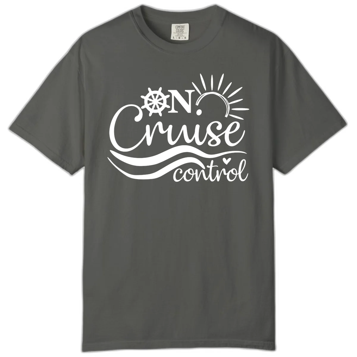 On Cruise Control Comfort Colors T-Shirt in Pepper