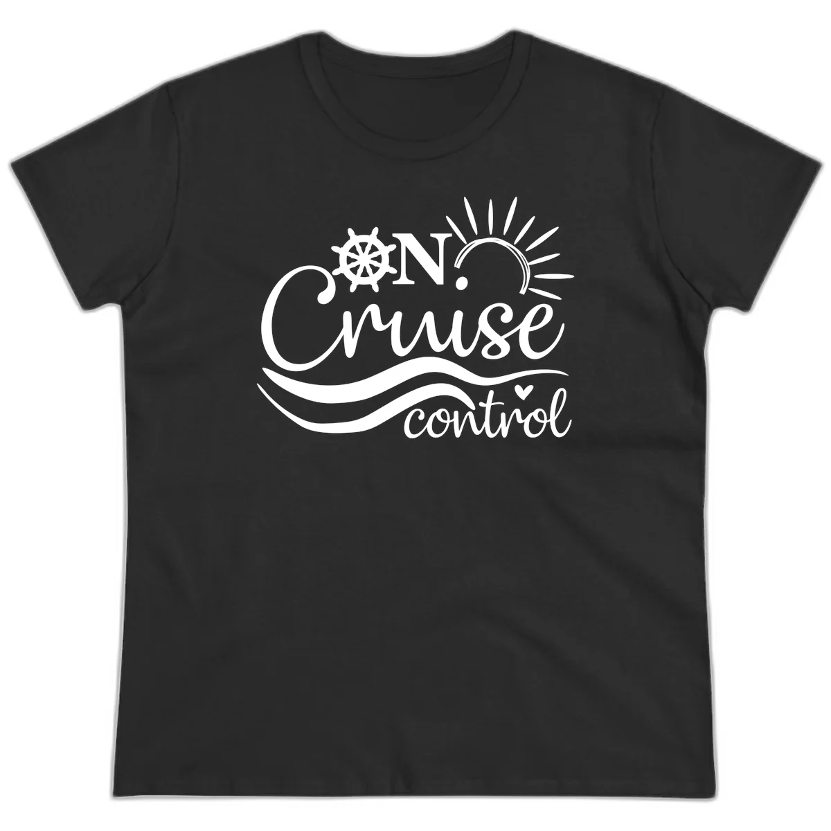 On Cruise Control Ladies Nautical Cruise Tee in Black