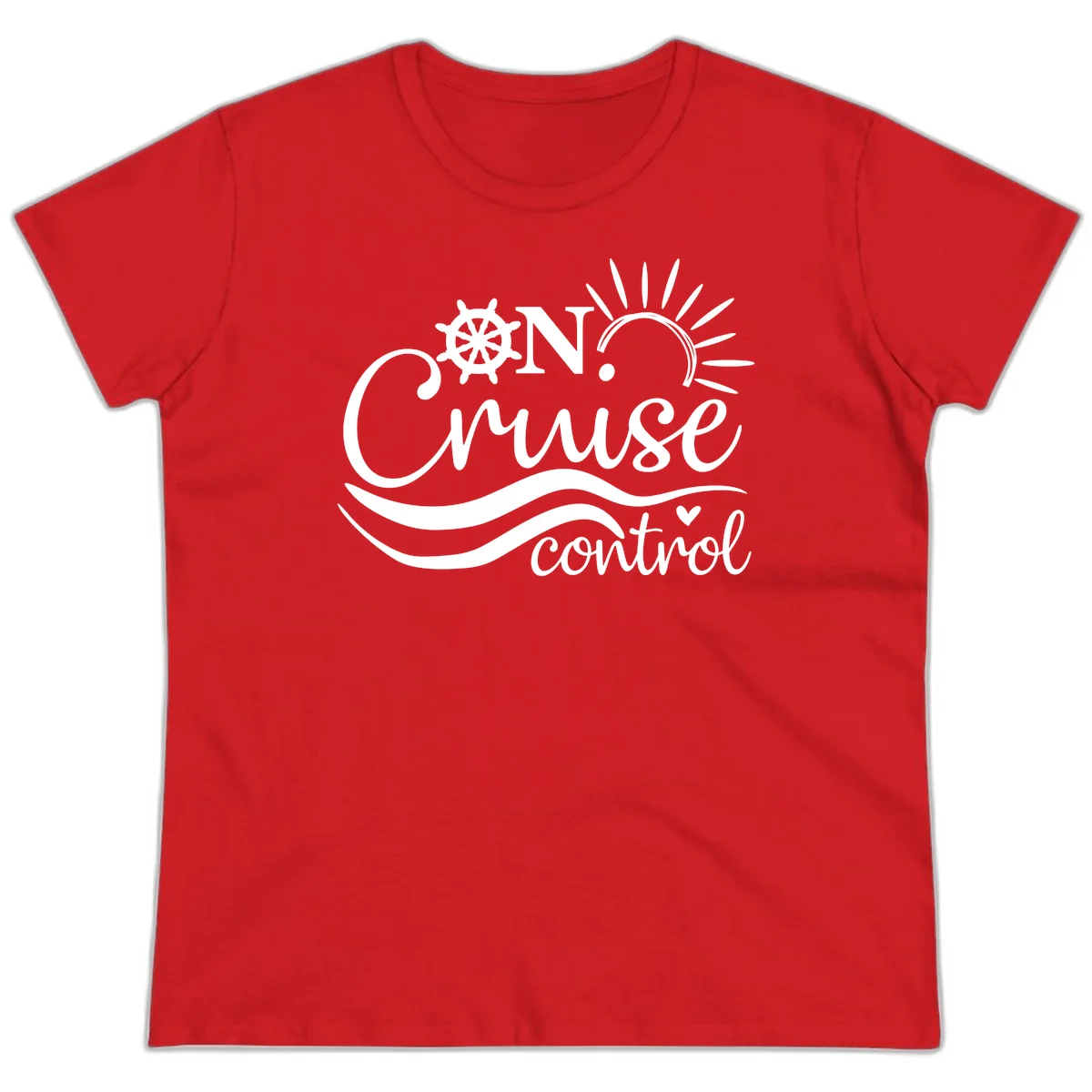 On Cruise Control Ladies Nautical Cruise Tee in Red